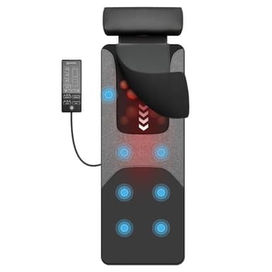 COMFIER Shiatsu Full Body Massage Mat with Heat, Back Massage Pad for Pain Relief Deep Tissue Kneading & Vibration Heating Chair Massager for Recliner, Sofa, Bed