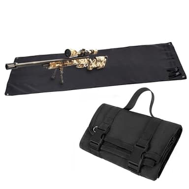 ACOWAY Roll-Up Shooting Mat - Tactical Shooter Mat for Range Rifle Hunting - Outdoor Hunting Accessories - Durable, Non-Slip, Durable Double-Layered Nylon - Black - 76 x 29 inches