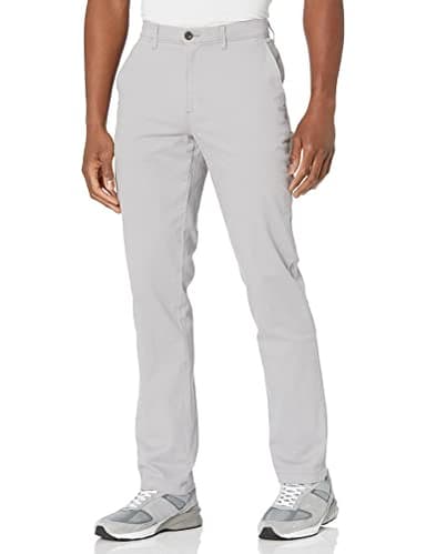 Amazon Essentials Men's Athletic-Fit Casual Stretch Chino Pant (Available in Big & Tall), Grey, 42W x 32L