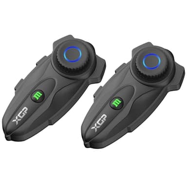 XGP X10 10 Riders Group Mesh Motorcycle Intercom, 3000m Motorcycle Bluetooth Headset V5.3 with Audio Multitasking/Music Sharing, Helmet Communication Systems for ATV/Snowmobile/Ski, 2 Pack