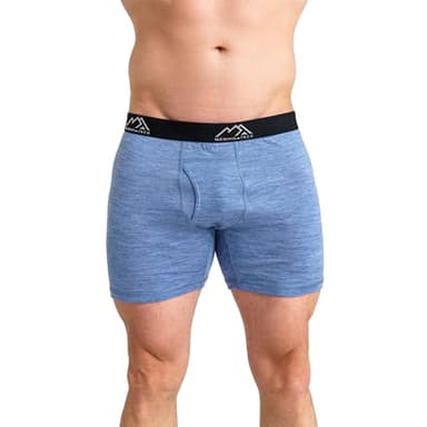 Merino.tech Merino Wool Underwear Mens - 100% Merino Wool Base Layer Boxer Briefs for Men (Medium, 1 Pack - 190 Deep Blue)