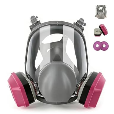 Full Face Respirator Mask with Filters, Full Face Gas Mask (Reusable), Paint Mask, For Sanding, Paint, Spraying, Welding and Other Work.