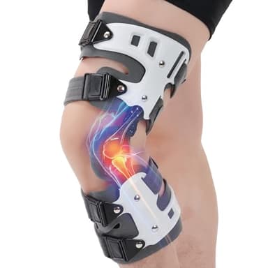 Shuyan Jiao OA Unloader Knee Brace for Osteoarthritis Pain Relief - Adjustable Valgus/Varus Correction Knee Support with ROM Control & Bone-on-Bone Stabilization for Men & Women (Left)