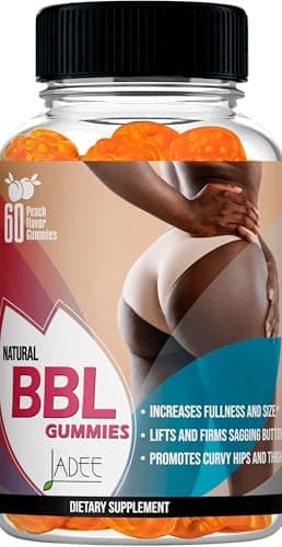BBL Gummies for Big Booty & Curvy HIPS - Advanced Herbal Sugar Free Weight Gainer for Women - Weight Gain Booty Gummies for Butt Growth - Bigger Butt Enhancer & Booty Builder