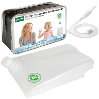 Water Storage Bladder - 100 Gallon Emergency Bathtub Drinking Water Container for Hurricane & Disaster Survival, BPA-Free Food Grade Safe, for Family Preparedness, Camping, Gardening