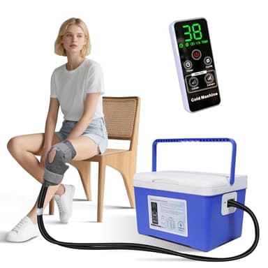 Cold Therapy Machine, Built-in 3000mAh Battery, Cold Therapy for Knee Replacement, Ice Machine for Knee After Surgery, Cryotherapy Systems Suitable for Home use,