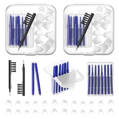 Wovnet Hearing Amplifier Accessories Kit, Compatible with Audien Hearing Amplifier Cleaning Tools, Includes 6 Sizes Silicone Dome, Cleaning Brush and Screwdriver, Wax Guards, Carrying Case(16 Pcs)