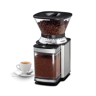 Cuisinart Coffee Grinder, Electric One-Touch Automatic Burr Coffee Grinder with 18-Position Grind Selector, Cup Size Selector for 4 – 18 Cups, DBM-8P1, Black Stainless