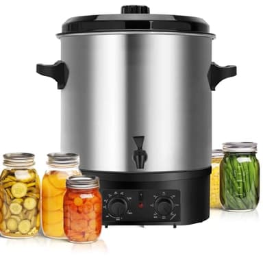 Electric Water Bath Canner | Large 24.5QT Electric Canner with Digital Timer & Adjustable Temp Control for Home Canning, Preserving Jams, Sauces, Pickles,Soups | Perfect for Heating Cans, Slow Cooking