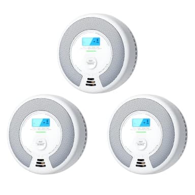 X-Sense Smoke Detector Carbon Monoxide Detector Combo, SC07, 3-Pack