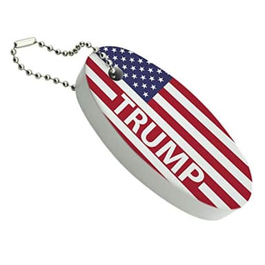 GRAPHICS & MORE President Trump American Flag Floating Keychain Oval Foam Fishing Boat Buoy Key Float