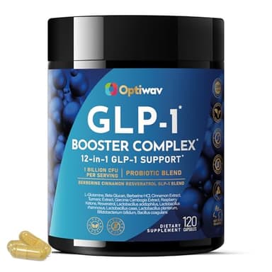 Optiwav GLP-1 Probiotic Weight Loss Supplement - Natural GLP1 Booster Appetite Suppressant for Women Men - Activate GLP for Daily Fat Burn Hunger Control Metabolism Boost Gut & Curb Cravings Support