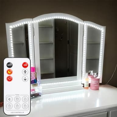 ViLSOM Led Vanity Mirror Lights Kit, 13ft/4M 240 LEDs Make-up Vanity Mirror Light for Vanity Makeup Table Set with Dimmer and Power Supply, Mirror not Included