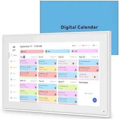 15.6 Inch Digital Calendar Wall Touch Screen Chore Chart, 32GB Electronic Calendar + Smart Family Planner, Wall and Desk Mountable, Gifts for Women Men, Gifts for Mom Dad
