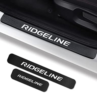 Fit for Ridgeline 2005-2024,Car Door Sill Protector for Honda Ridgeline Accessories, Carbon Fiber Leather Door Sill Sticker,Reflective Automotive Door Entry Guard,Decoration Door Sill Scuff Plate