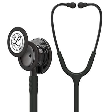 3M Littmann Classic III Monitoring Stethoscope, 5811, More Than 2X as Loud, Weighs Less, Stainless Steel Smoke-Finish Chestpiece, 27" Black Tube, Smoke Stem, and Headset
