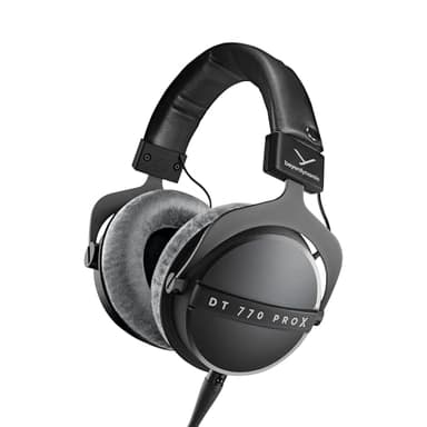 beyerdynamic DT 770 Pro X Wired Over-Ear Headphones, 48 Ohm, Closed-Back Professional Recording Studio Monitor. Recording, Monitoring, Sound Isolation, Handmade in Germany. Black