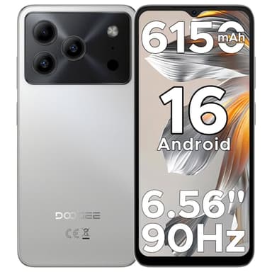 DOOGEE Note 56 Unlocked Phones, Latest Android 16 OS Cell Phone 6150mAh Battery, 24GB+64GB/TF 2TB Expand Octa-Core, 6.56" 90Hz HD+ Display, 8MP+5MP AI Camera, Face Unlock, 4G Dual SIM Card Smart Phone