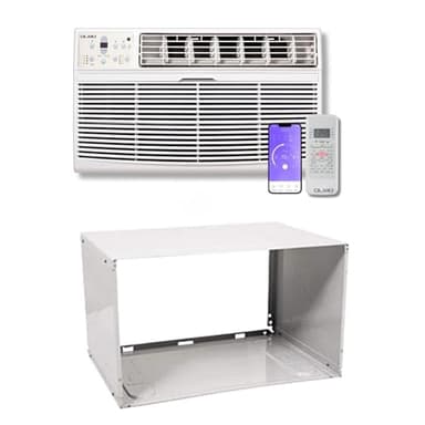 OLMO 8,000 BTU 115V Through-the-Wall Air Conditioner & Heat System – Heating & Cooling – Includes Wall Sleeve, Remote Control & Built-In Wireless Smart Kit – R-32 Refrigerant