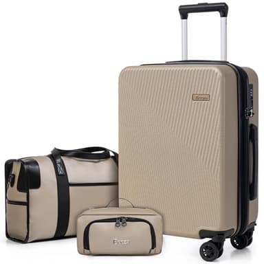 Eeeza Expandable Carry on Luggage Sets,Suitcases with Detachable Wheels Hardshell 22x14x9 Airline Approved,Lightweight Luggage Set with TSA Lock,Carry on Suitcase