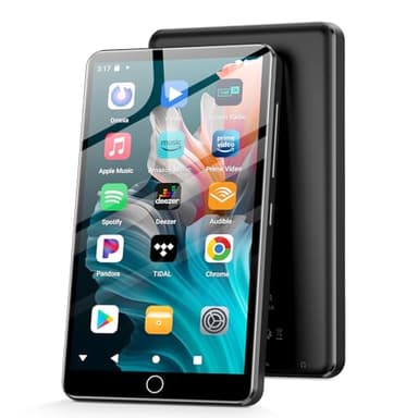 Fanvace 144GB MP3 Player with Bluetooth and WiFi, Android 13 OS MP3 & MP4 Players with 4" Touchscreen and Speaker, Spotify Music Players with Audible, FM Radio, Amazon Music, Play Store