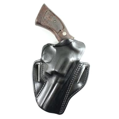 Desantis Thumb Break Scabbard Belt Holster, fits 3" Colt Python, Right Hand, black
