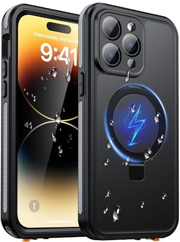 Oterkin for iPhone 14 Pro Max Case Waterproof,Magnetic Stand Phone Case with [Built-in Screen Protector & Camera Protector] [IP68 Waterproof] [Full Body Protection] Rugged Case for iPhone 14 Pro Max