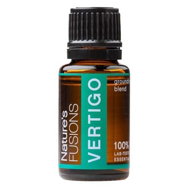 Nature's Fusions Vertigo Relief, Ginger Oil Nausea Relief Essential Oil Blends (15ml) - Fast-Acting Motion Sickness Relief, Morning Sickness Relief, Dizziness Relief, & Vertigo Medicine w/ Peppermint