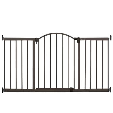 Ingenuity Decorative Extra Wide Baby Gate & Dog Gate, 44"-72" Wide, 36" Tall, Hardware Mounted, Install in Hallways, Bottom of Stairs, or Large Openings - Bronze