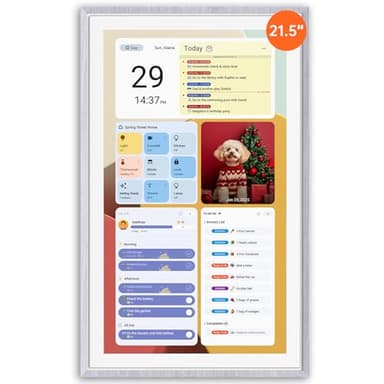 Apolosign 21.5-inch Digital Calendar : Dual Mode Smart Wall Planner, No Subscription, Install Apps, Sync Calendars, Electronic Touchscreen Interactive Display for Family Schedules, Chore Chart (Gray)