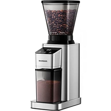 SHARDOR Professional Conical Burr Coffee Grinder, Coffee Bean Grinder with 48 Grind Settings for Espresso, Drip & French Press, Upgraded Anti-Static Technology, Precision Timer, Stainless Steel