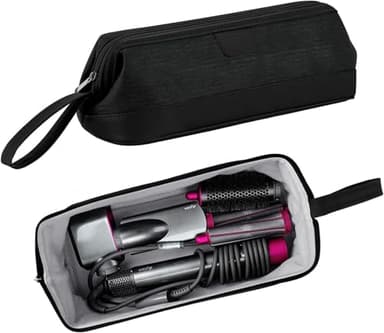 BUBM Travel Case Compatible with Dyson Airwrap Styler/Shark Flexstyle, Portable Carrying Case for Dyson Supersonic Hair Dryer, Shockproof Protection Organizer Bag Travel Storage Bag, Black