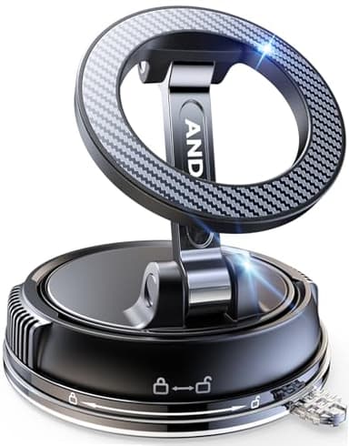 ANDERY Car Phone Holder for Magsafe [78+LBS Strongest Suction & 2400gf Magnetic] 360° Adjustable Car Phone Mount, Phone Holders for Your Car for iPhone 17-12 Pro Max Plus Air, Carbon Fiber