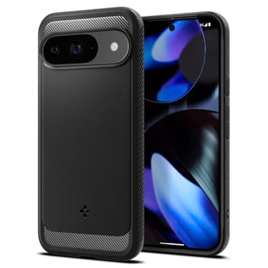 Spigen Rugged Armor Designed for Pixel 9 Case/Pixel 9 Pro Case (2024) [Hard Shell] [Military-Grade Protection] - Matte Black