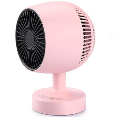 Space Heater,Small Space Heater,1200W Desk Heater for Office,160° Lateral Auto Oscillating,3 Gears Adjustable,PTC Ceramic Heating,Tip-over & Overheat Protection,Fast Heating, Hot And Cold Air Pink