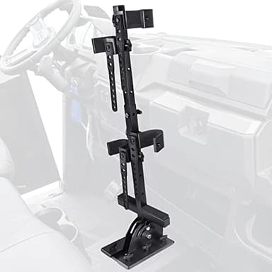 StarknightMT UTV Gun Holder UTV Gun Rack Stand Up Gun Mount Compatible with Polaris Ranger RZR Golf Cart General Defender Pioneer Teryx Mule UTV