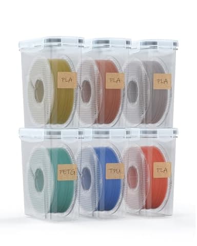 YOOPAI Filament Storage Box - 6 Pack Filament Container for 3D Printing Sealing and Protection - Portable Storage Box with Desiccants&Label for Home&Office,Water-Proof and Dust-Proof 4.0L(9.03*8*3)