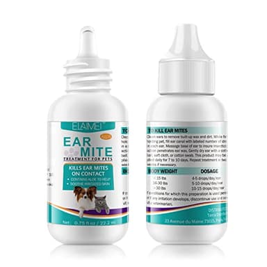 Aloe Vera Ear Mite for Dogs & Cats | Safe for Pets 12+ Weeks | 0.75 fl oz 22.2ml
