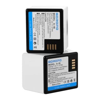 GOROFO 2-Pack 2-Arlo A-1 A-1B A-1C Battery for Arlo Pro, Arlo Pro 2 Arlo VMC4030 VMC4030P VMS4230 VMS4430 VMS4530 VMS4430P VMS4530P-100NAR VMA4400 Security Camera (2 Batteries)