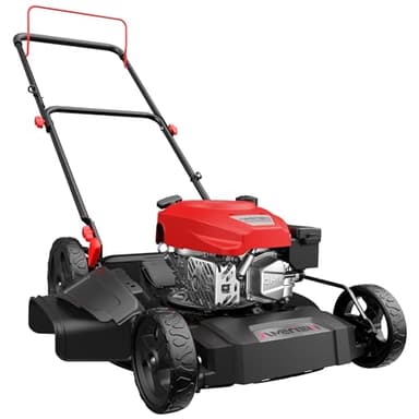 AMERISUN 21 Inch Gas Push Lawn Mower, 2-in-1 Mulching & Side Discharge, 144cc 4-Stroke OHV Engine, 6-Position Height Adjustment, Lightweight Push Mower for Small to Medium Yards