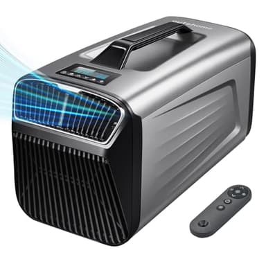 OUTOHOME 5200BTU Portable Tent Air Conditioner for Camping Outdoor and Indoor Use, 400W Consumption Quiet Air conditoning For Truck RV Van and Car Cooling, Small AC for Garage and Pet(Silver)