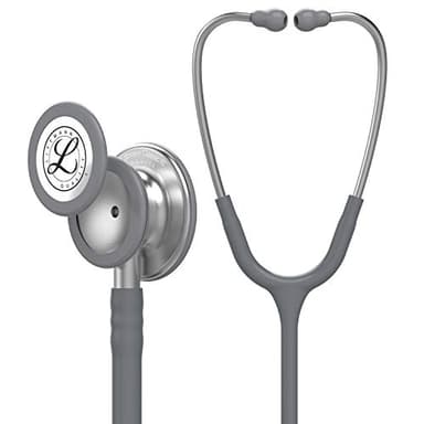 3M Littmann Classic III Monitoring Stethoscope, 5621, More Than 2X as Loud, Weighs Less, Stainless Steel Chestpiece, 27" Grey Tube