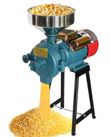 NAIZEA Electric Grain Mill Grinder Corn Grinder, 3000W 110V Commercial Flour Mill Machine with Funnel, Feed Grinders for Corn, Wheat, Rice, Cereals,Molino de Maiz Electrico (Dry Grinders)