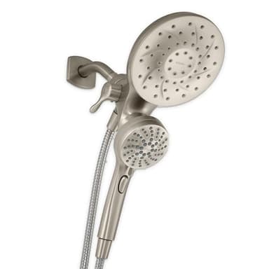 Moen Engage Magnetix 2-in-1 Combo Rain Showerhead with Detachable Handheld Shower Spray, Featuring Magnetic Docking System, Spot Resist Brushed Nickel, 26009SRN