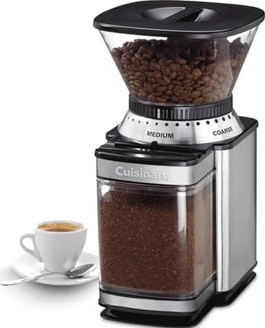 Cuisinart Electric Burr Coffee Grinder, 18-Position Selector, 4-18 Cups
