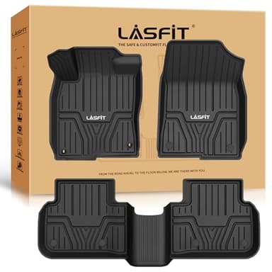 LASFIT Floor Mats for Honda Civic 2022-2025 2026 Sedan Hatchback Si (Include Sport), with&w/o USB Port | for Acura Integra 2023-2026, All Weather Car Floor Liners, 1st & 2nd Row, Black