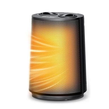 GiveBest Space Heater, 1500W Portable Heaters for Indoor Use, PTC Ceramic Heater with Heating and Fan Modes, Overheat & Tip-Over Protection, Ideal for Bedroom, Office & Desk Use, Black