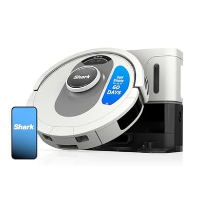 Shark AI Ultra Voice Control Robot Vacuum with Matrix Clean Navigation, Home Mapping, 60-Day Capacity, XL Self-Empty Base for Homes with Pets, Carpet & Hard Floors, Cool Grey