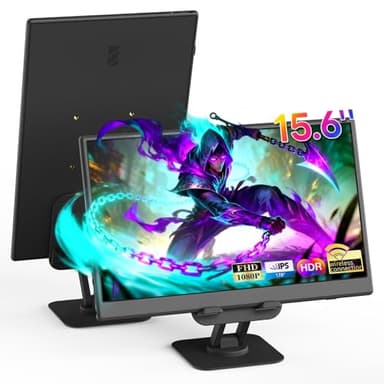 iProda Wireless Portable Monitor, 15.6" 1080p FHD 60Hz Wireless Monitor for Laptop with Auto Rotation, Second Travel Portable Screen for PS4/5/Switch/MAC/Phone