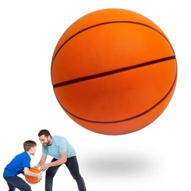 Silent Basketball Size 7 (29.5") – 2025 Upgrade Noiseless Indoor Basketball for Quiet Dribbling and Indoor Training, Higher Bounce Soft Foam Soundless Ball